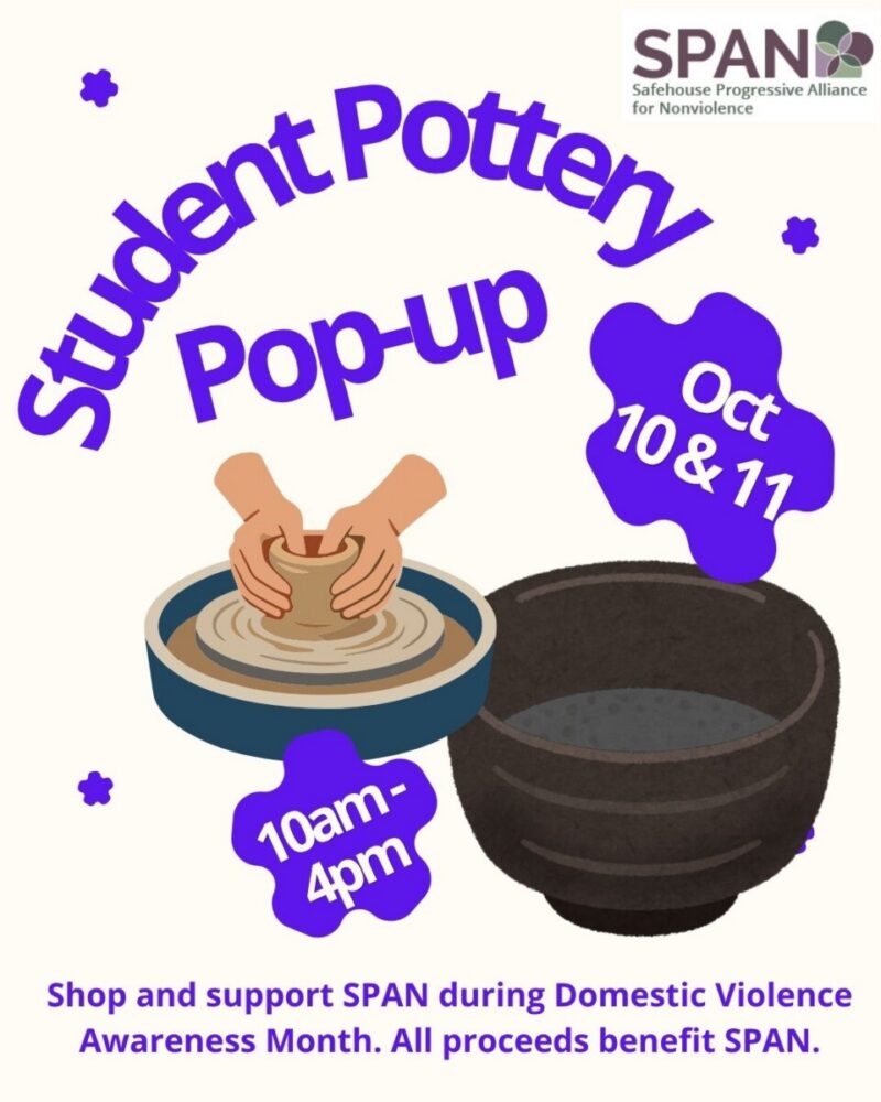 student pottery sale