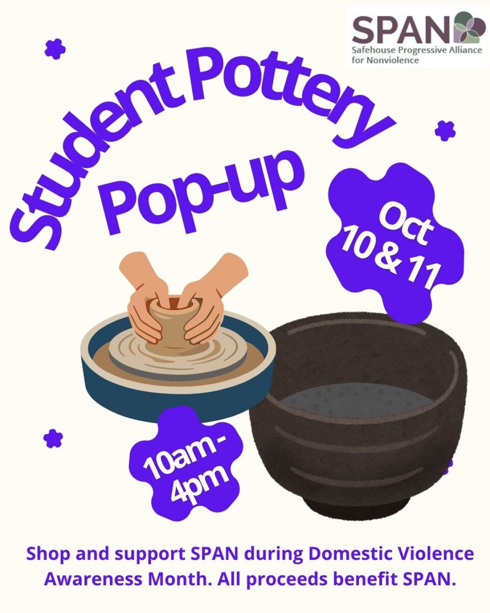 student pottery sale